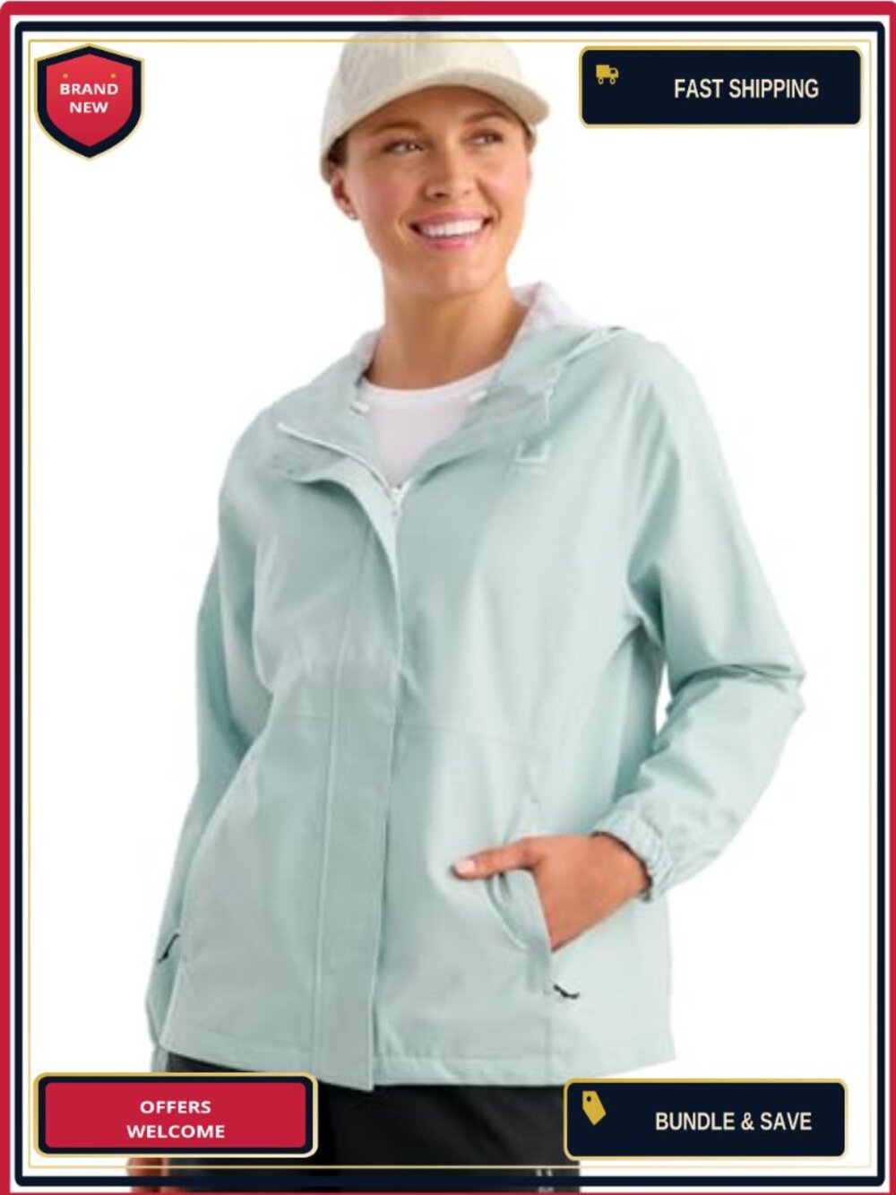 Waterproof Windproof Breathable Rain Coat Jacket with Hood